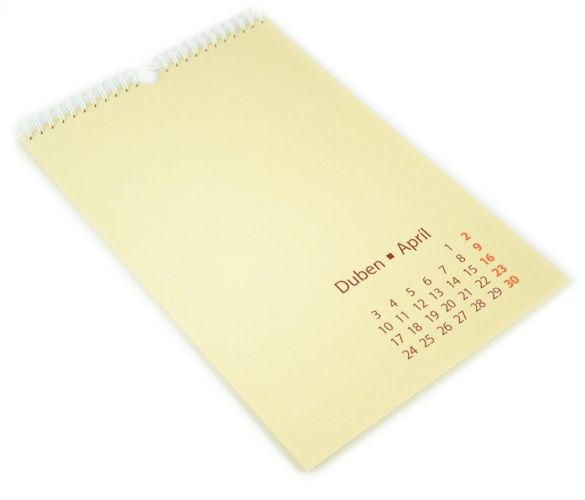kreativní kalendář krémový